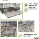 A&E Cage Co 504 Black Flight Bird Cage 30" x 18" x 18" Flight Cage for Finches, Canaries & Parakeets Includes 2 Feeder Stations, Wood Perch, Slide-Out Tray & Carry Handle (Black)