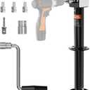 YOMILINK Upgrade 5000 lbs Trailer Jack, A-Frame Dirll Trailer Jack, 23" Vertical Travel, 20-24V Cordless Drill Compatible, Adjustable Drop Leg