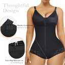 YIANNA Fajas Colombianas Moldeadoras Postpartum Tummy Control Shapewear for Women Body Shaper Girdles Compression Garment (Black, XXL)
