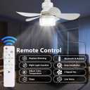 3 in 1 Ceiling Fan Light with RGB, Bluetooth Smart Ceiling Fans with Speaker, RGB, Remote, 20.5 RGB Music Ceiling Fan Light for Family, Bedroom, Living Room