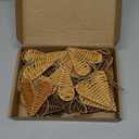 24 Pcs Neutral Valentines Day Heart Ornaments Rattan Wicker Heart Ornaments 3.15 Inch Rustic Farmhouse Valentines Day Vase Bowl Fillers Boho Decorations for Tree Home Wedding Table Craft (Tan, Beige, Brown)