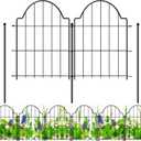 Decorative Garden Fences 17in x 26.9ft, 26 Pack Outdoor Fencing Animal Barrier Dog Border, Metal Wire Fence Panels for Garden Decor, Flower Bed Edging Borders for No Dig Patio Yard