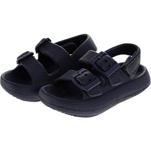 Josmo Kids Jelly Sandals Open Toe Strap Summer Pool Beach Shoes for Boys and Girls (Size 5-10 Toddler) (Navy)