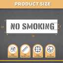10 X 36 Inch No Smoking Stencil, 78Mil HDPE Plastic Reusable
Weatherproof Template for Parking Pavement, Thick Durable Plastic, Reusable for Outdoor Marking and Painting Projects