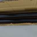1 1/8 Inch Diameter Curtain Rods, 72-144” Telescoping Large Single Window Drapery Rod Heavy Duty With Adjustable Modern Brackets, Matte Black