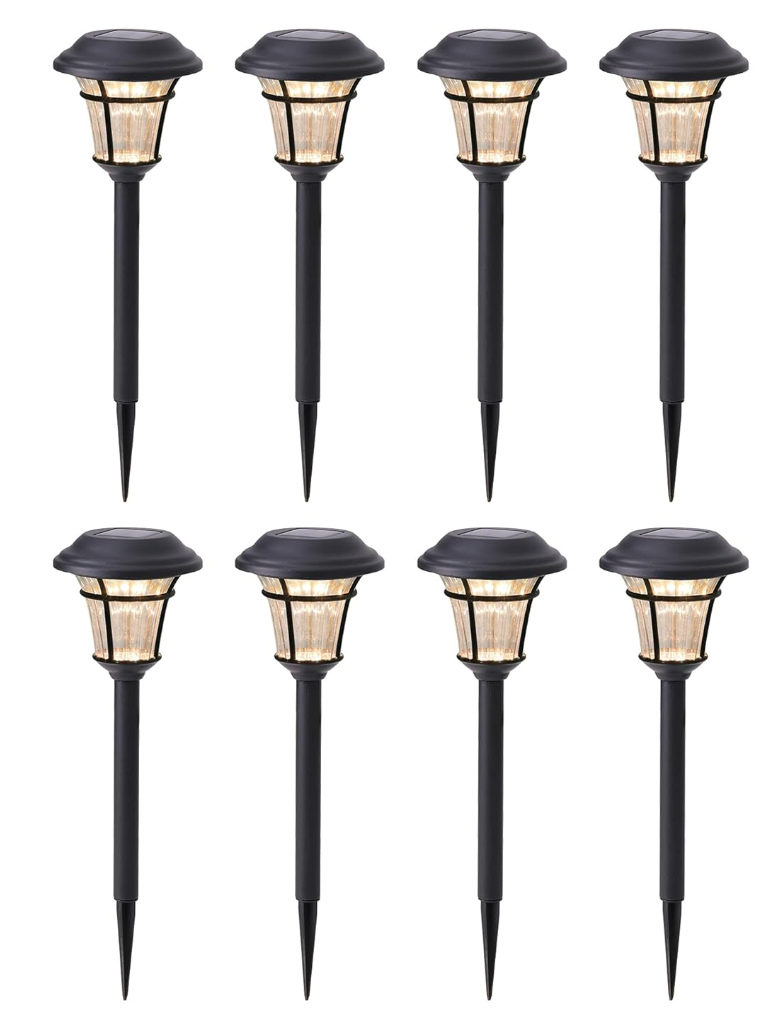 MAGGIFT 8 Pack Outdoor Solar Lights - Waterproof, Solar Pathway & Garden Lights for Yard & Patio, Solar Powered for Driveway