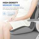 Ergonomic Waist Support and Seat Cushion, 2-in-1 Memory Foam Pad, Hollow Design for Coccyx, Suitable for Office Chairs, Car Safety Seats and Household Use - Relieves Lower Back and Hip Pain (Grey)