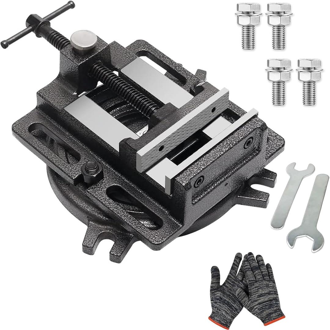 MYTEC 4.2" Quick Release Workbench Industrial Vise Clamp, Portable Heavy Duty Vice for Drill Press, 110Swivel Base, High-grade cast steel Bench Clamp for Woodworking Milling Machine Drill Press