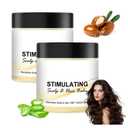 2PC Stimulating Scalp and Hair Balm, Nourishes Scalp & Hair, Shea Butter and Mango Butter Blend, Strengthen Hair Roots, Nourishing Scalp & Hair Care (3.53 Fl Oz (Pack of 2))