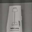 KDG 2 Pack Cordless Table Lamp, Portable LED Desk Lamps, 5000mAh Battery Operated, 3 Color Stepless Dimming Up, for Restaurant, Bedroom, Outdoor Camping, Coffee Shop, Night Light, Rechargeable (Black)