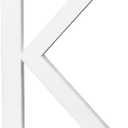 5 Inch Acrylic Frosted Matte White Letter K, Adhesive House Letters and Numbers for Outside, Modern House Numbers for Apartment Door Farmhouse Mailbox Office Hotel, Address Numbers and Letters