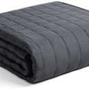 YnM 17lbs Weighted Blanket for Adults, Breathable Heavy Bed Throw Blanket with Cooling Glass Beads for All Season Use, Ideal for One Person of 160lbs (60x80 Inches, Queen Bed, Dark Grey)
