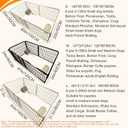 Dog Fence，Puppy playpen，Metal playpen with gate，Freely combinable, Easy to Install，Indoor Outdoor ，Dog Pen Indoor(47 * 24 * 24IN-6PSC)
