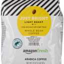 Amazon Fresh, Just Bright Whole Bean Coffee Light Roast, 32 Ounce (Pack of 1), BBD 01/14/2027