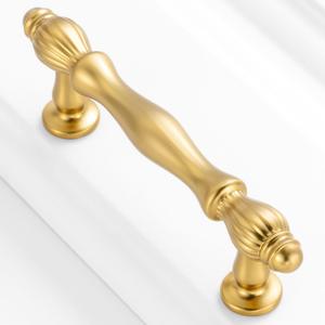 10 Pack 3 Inch Brushed Gold Cabinet Pulls Gold Cabinet Handles Gold Hardware for Kitchen Cabinets 2510 Drawer Dresser Cupboard Bedroom Bathroom
