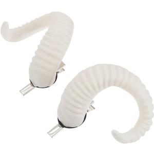 Beaupretty 1 Pair Sheep Horns Hair Clips Fancy Devil Horn Hairpin Horns Headwear Halloween Hair Clip Cosplay Costume Party Hair Accessories for Women Men (White)