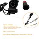 1 Pair EBike Throttle Grip, Universal Electric Bicycle Scooter Twist Handlebar with LCD Battery Voltage Display Key Knock, 12V-84V Electric Bike Throttle Grip for Motorbike Motorcycle E-Bike