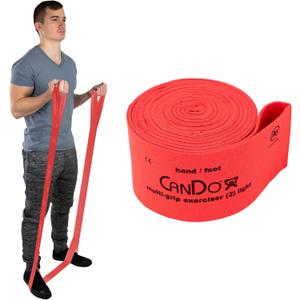 CanDo Multi-Grip 6 Foot Exercise Resistance Band with Hand/Foot Loops for Total Body Workouts, Training, Rehab, Stretching and Therapy