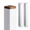 Thyle 2 Pcs 6 x 6 x 39.4 Inches Post Sleeve Vinyl Post Wrap Cover White Column Wraps for Porch Weatherproof Outdoor for Lasting Durability Easy Installation on Patio Decks Porches Mailbox