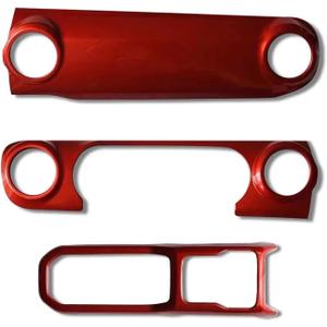 Center Console Trim Cover Sticker Compatible for Jeep Wrangler JL 2018 2019 Instrument Panel Trim Kit Accessories(Type2)