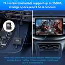 Upgraded Wireless CarPlay Adapter, 3-in-1 Wireless Carplay & Android Auto& Video Adapter, Built in Netflix YouTube Support TF Card, Plug & Play, USB Type C, USB Type A Compatible with iPhone & Android