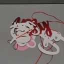 Red Glittery Happy Galentines Day Banner and Red Pink Glittery Heart Garland Banner Romantic Decorations No DIY Valentines Day Bunting Photo Props Girls Party Favors Ladies Galentines Theme Decor