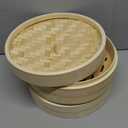 Helen's Asian Kitchen Bamboo Food Steamer with Lid - 100% Natural Bamboo - Basket Steamers for Cooking Dumplings, Dim Sum, Veggies, Fish, Meat - Preserve Nutrients & Flavors - 10-Inch
