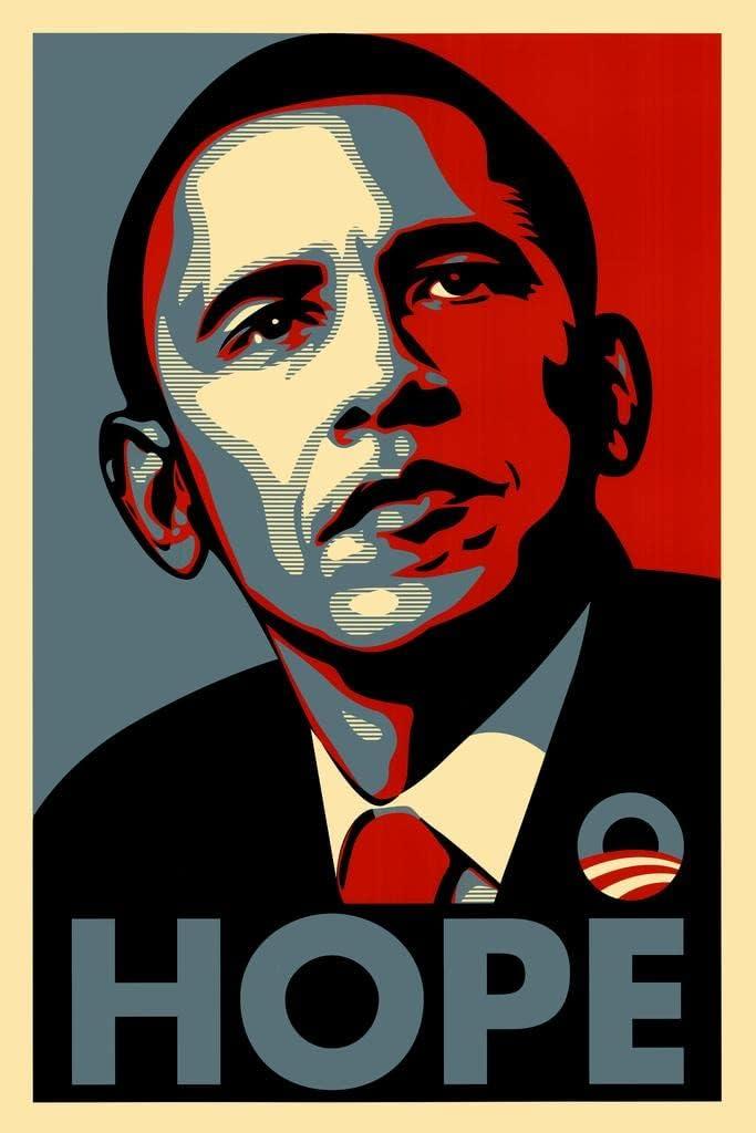 Barack Obama Poster Hope President Portrait Photo Picture Cool Wall Art Print Poster 16x24