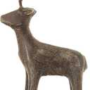 Creative Co-Op Cast Iron Standing Deer, Black (13.25")