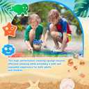 Pickmesh 3 Pcs Multi Functional Scrub Sponge Scrubber Cute Temperature Sensitive Cleaning Sponges Non Scratch for Washing Dishes Bathroom Kitchen(Summer Sponge)