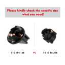 2 x 10 Pack T5 2721 T1.5 Twist Lock Wedge Instrument Panel Dash Light Bulbs Base Socket Replacement fit for 2721 206 Type Bulbs
