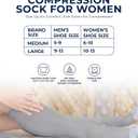Pembrook Light Compression Socks for Women - 3 Pairs | 8-15 mmHg Cotton Compression Socks Women, Knee High Comfort & Support (Large, Black/Gray/Navy - 3 Pairs)