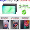 ZtotopCases for Samsung Galaxy Tab A11+ Plus/A9+ 11-Inch 2025/2023, Shockproof Hard Duty Case with Screen Protector+360 Rotating Hand Strap&Stand+Shoulder Strap for Tab A11+/A9 Plus Tablet, Orange