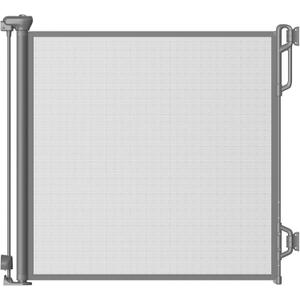 Retractable Baby Gate for Stairs & Doorways - 55" Wide Portable Safety Gate | Fits Baseboards, Easy to Use Indoor/Outdoor | Pet Proof Design for Dogs, Puppies, Cats (Gray) (Normal)