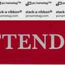 Pc/nametag 3.5 Inch Attendee Badge Ribbons with Adhesive, 100 Pack Individual Titles Stick On Nametags 4 Inches or Smaller for Conferences, Trade Shows, Meetings