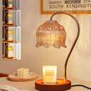 Candle Warmer Lamp Dimmable with Timer- Mothers's Day Gifts for Mom, Fragrance Flower Candle Lamp with 2 *50W Bulbs, Wax Melter Warmer Lamps for Jar Candle, Christmas Halloween House Warming Gifts