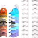 Hat Organizer for Baseball Caps 2Pack, Hat Rack for Wall with Strong Adhesive Hold up to 20 Hats, Hat Hanger Holder Display for Door Closet, Cap Organizer Storage Multilayer Two Mounting Option-White