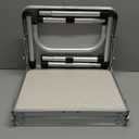 Anbte Folding Camping Table with Storage Net, 3ft Camping Table Aluminum Folding Table with 3 Adjustable Height Max 27.1 Inch, Portable, for Outdoor Backyard BBQ, Silver