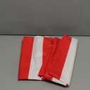 Leaveland Red and White Stripe Set of 2 20x20 Inch Cotton Polyester Square Throw Pillow Cover Decorative Soft Cushion Case Fall Autumn Winter Christmas Home Decor Sofa Standard Size Accent Pillowcase