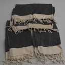 SMYRNA TURKISH COTTON Vintage Series Kitchen Dish Towels Pack of 4, Machine Washable Wash Cloths, Ultra Soft, Absorbent, Prewashed and Quick Dry Turkish Dish Towels, 15x26 Inch (Black)