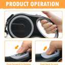 26Ft Retractable Dog Leash, Heavy Duty Great Leash for Dog up to 110 lbs, Anti-Slip Rubberized Handle, One-Handed Brake, Strong Nylon Tape, Tangle Free(Large Size).