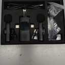 PQRQP 3 in 1 Professional Wireless Lavalier Microphone for iPhone, Android, Camera, Wireless Microphones, Mini Microphone, Crystal Clear Sound Quality for Recording, Live Streaming, Microphone Clips (Elegant Black)