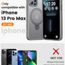 360 Rotatable Magnetic Stand for iPhone 13 pro max Case Compatible with Mag-Safe 16FT Military Drop Protection, Anti-Scratch/Fingerprint Shockproof iPhone 13 pro max Phone Case(Matte-Grey)