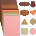 12 Pcs Leather Blanks for Laser Engraving with Adhesive, 12.6x10.2 Faux Leather Sheets for Hat Patches, 3 Dark & 3 Light Brown + 6 Mix Colors, Laserable Leatherette for DIY