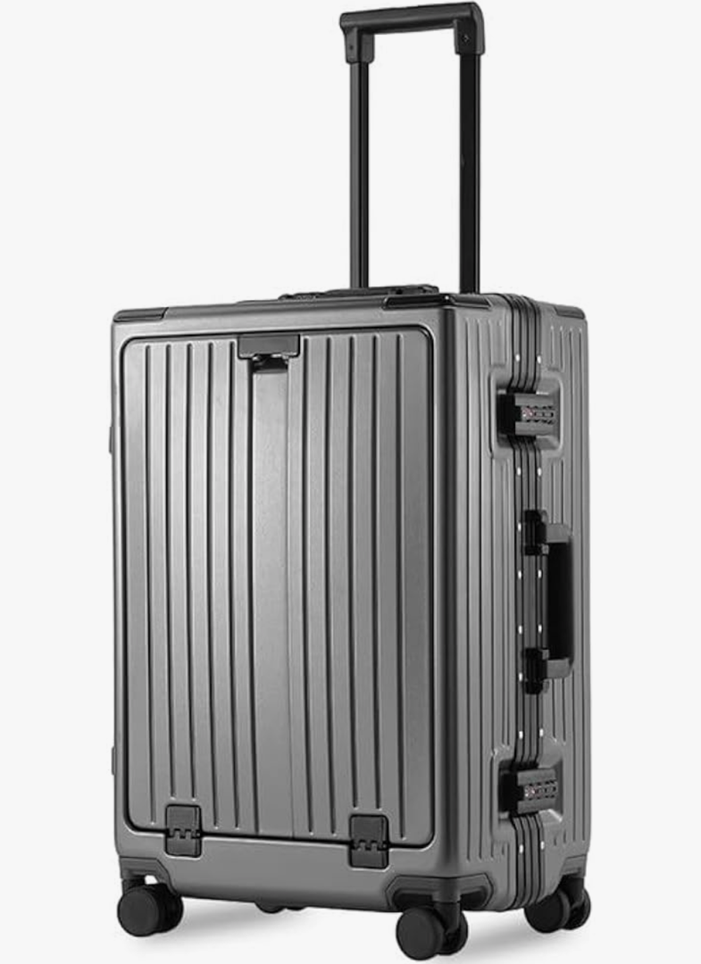 Carry On Luggage 22x14x9 Airline Approved Aluminum Frame, 20 Inch Hard Shell Carry On Luggage, Suitcase Carry-on Zipperless Luggage, TSA Approved (Grey) Carry On Luggage 22x14x9 Airline Approved Aluminum Frame, 20 Inch Hard Shell Carry On Luggage, Suitcase Carry-on Zipperless Luggage, TSA Approved (Grey)