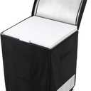 Outdoor Deep Freezer Cover,Heavy Duty 600D 100% Waterproof Chest Freezer Cover,Freezer Covers for Outside 3.5 Cubic Chest Freezer,Top Can Be Opened by Zipper(23"W x 23"D x 34"H,Black)