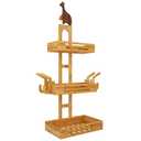 Nuvograin Bamboo Shower Caddy Head Hanging Shower Caddy
