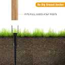 Premium No Dig Ground Anchor Black U-Model Screw in Post Stake 27" Long Anchor Fits Full Sized 4"x4" Posts, Great for Mailbox Posts and Fence Posts, 4-Pack