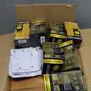 16 Pcs/8 Set Wooden Wedding Lantern Centerpiece Include 8 Lantern Candle Holder 8 Flameless LED Candle for Rustic Wedding Table Party Baby Shower Farmhouse Decor(No Wreathes)