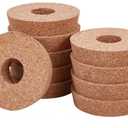Cork Lids for Glass Planter 3.3~3.5 Inch Hydroponic Vase Lid Cork Replacement Plant Corks with Center Hole Hydroponic Planter Lids for Hydroponics Growing Vases Stoppers